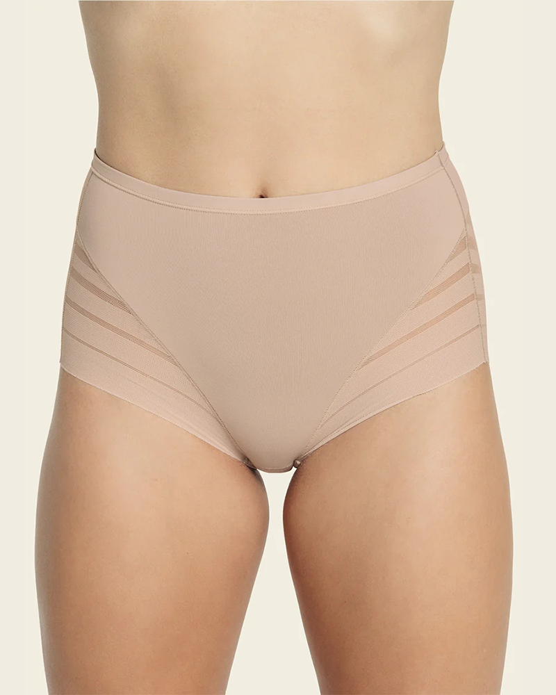 High Waisted Tummy Control Underwear for Women โ Lace Stripe Briefs for Comfort and Seamless Style-3