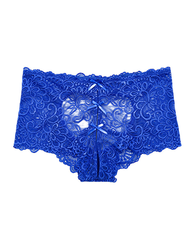 Variant image for Mid-Rise Lace Briefs for Women with Heart Hollow Design โ Comfortable Jacquard Women's Underwear and Lingerie-9