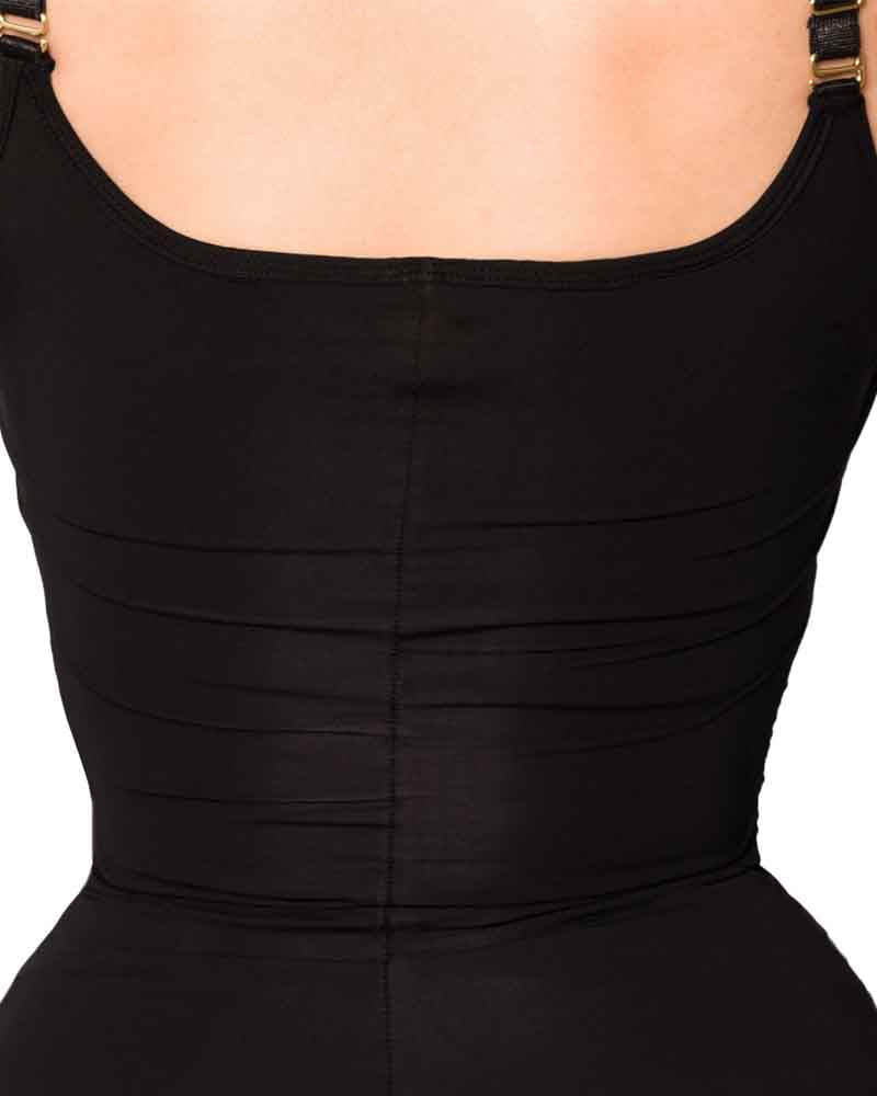 High Waist Ruched One Piece Swimsuit for Women with Tummy Control – Black One Piece Bathing Suit-4