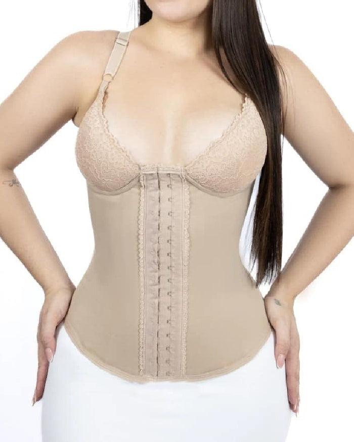Women's Corset Top Black Size M Satin Lace Cups-4
