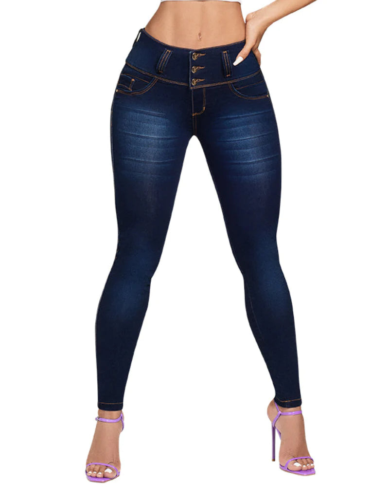 Variant image for High Waisted Butt Lifting Skinny Jeans for Women – Stretch Denim, Sizes S-4XL-1