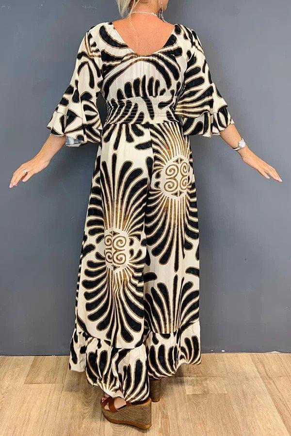 Vintage Floral Ruffled Jumpsuit for Women 3