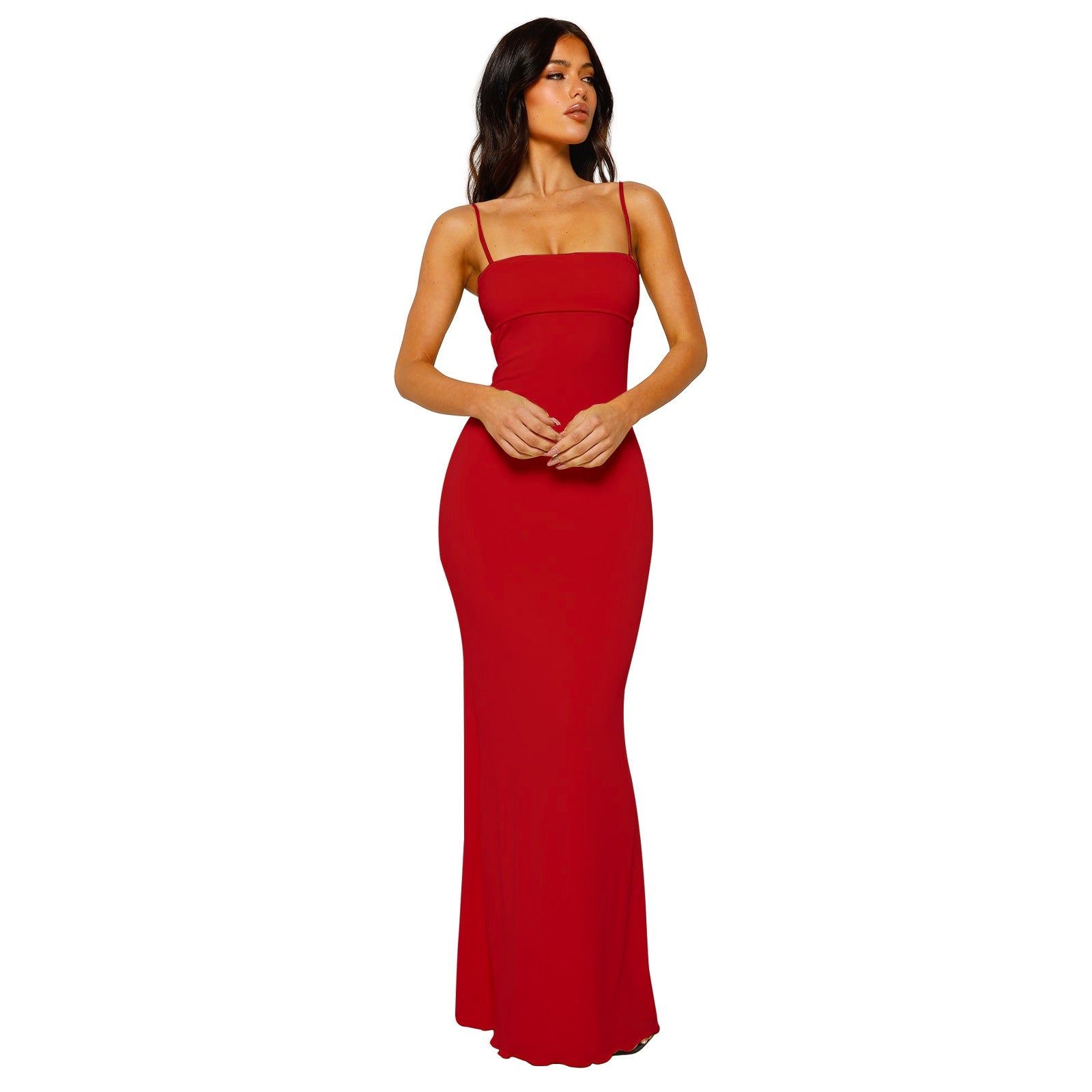 Women's Bodycon Maxi Dress - Backless Elegant Evening Wear 10