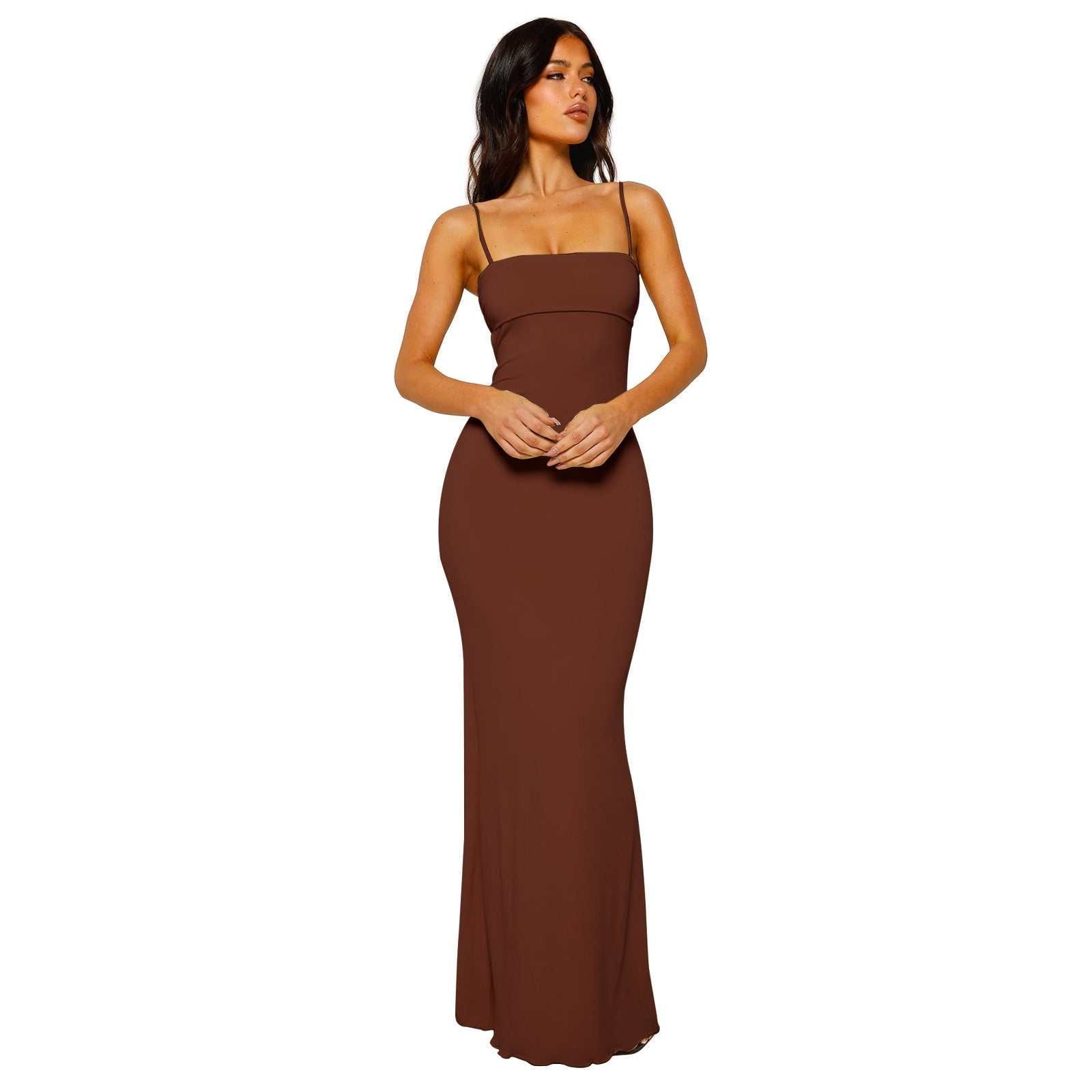 Women's Bodycon Maxi Dress - Backless Elegant Evening Wear 6