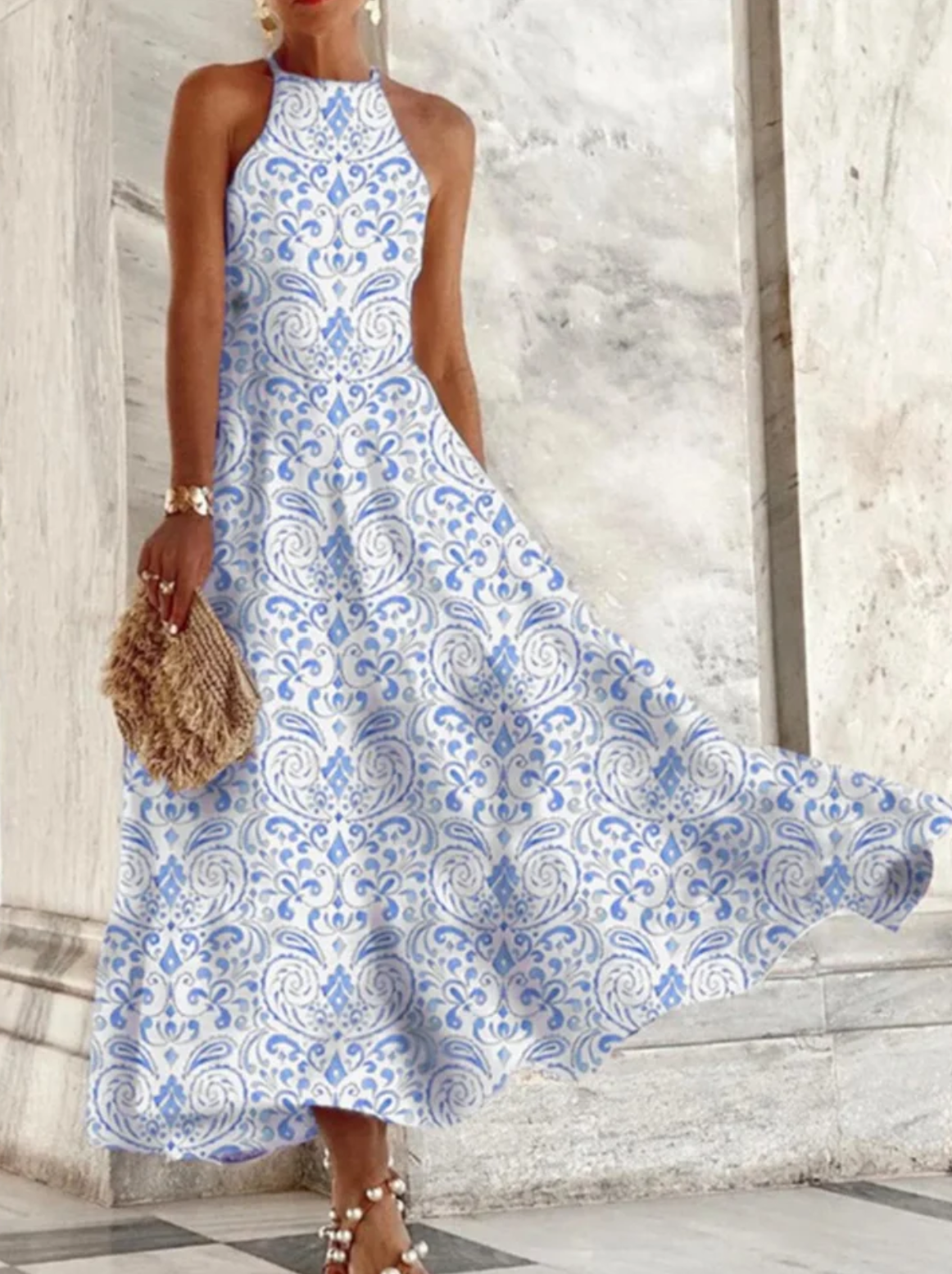 Women's Classic Summer Dress - Short Sleeve Elegant Design 1
