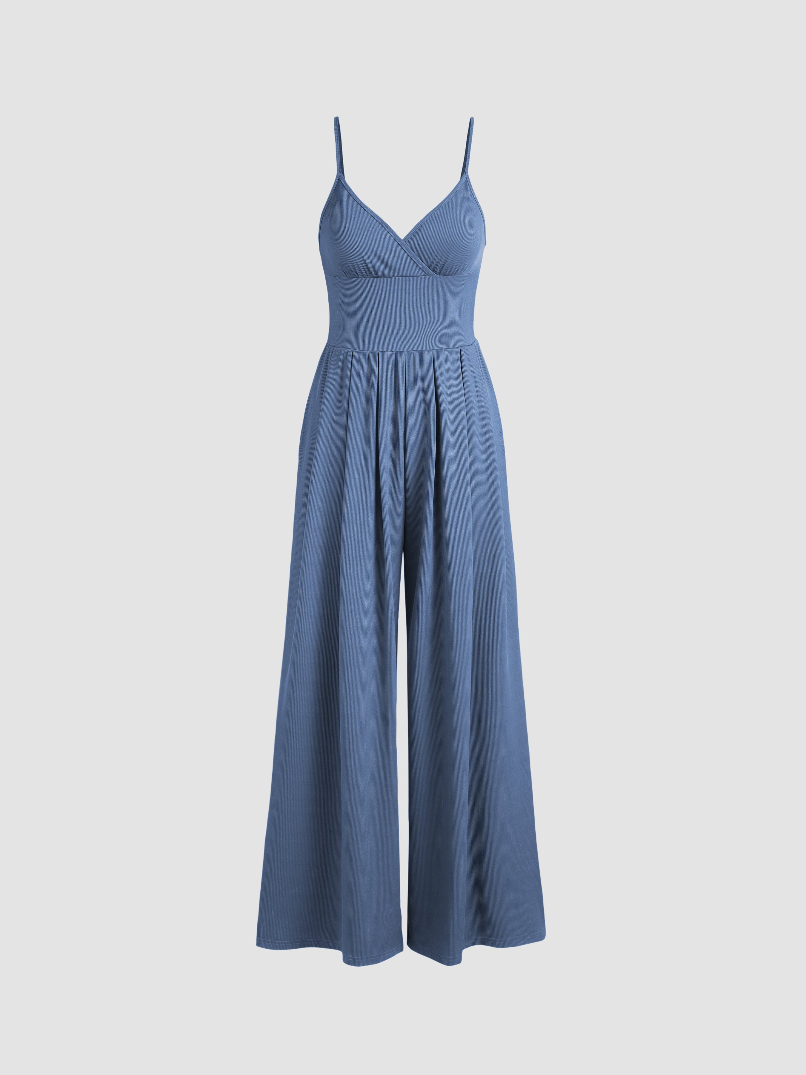 Women's Elegant Sleeveless V-Neck Wide-Leg Jumpsuit – Comfortable Rayon Blend for Casual or Evening Wear 10