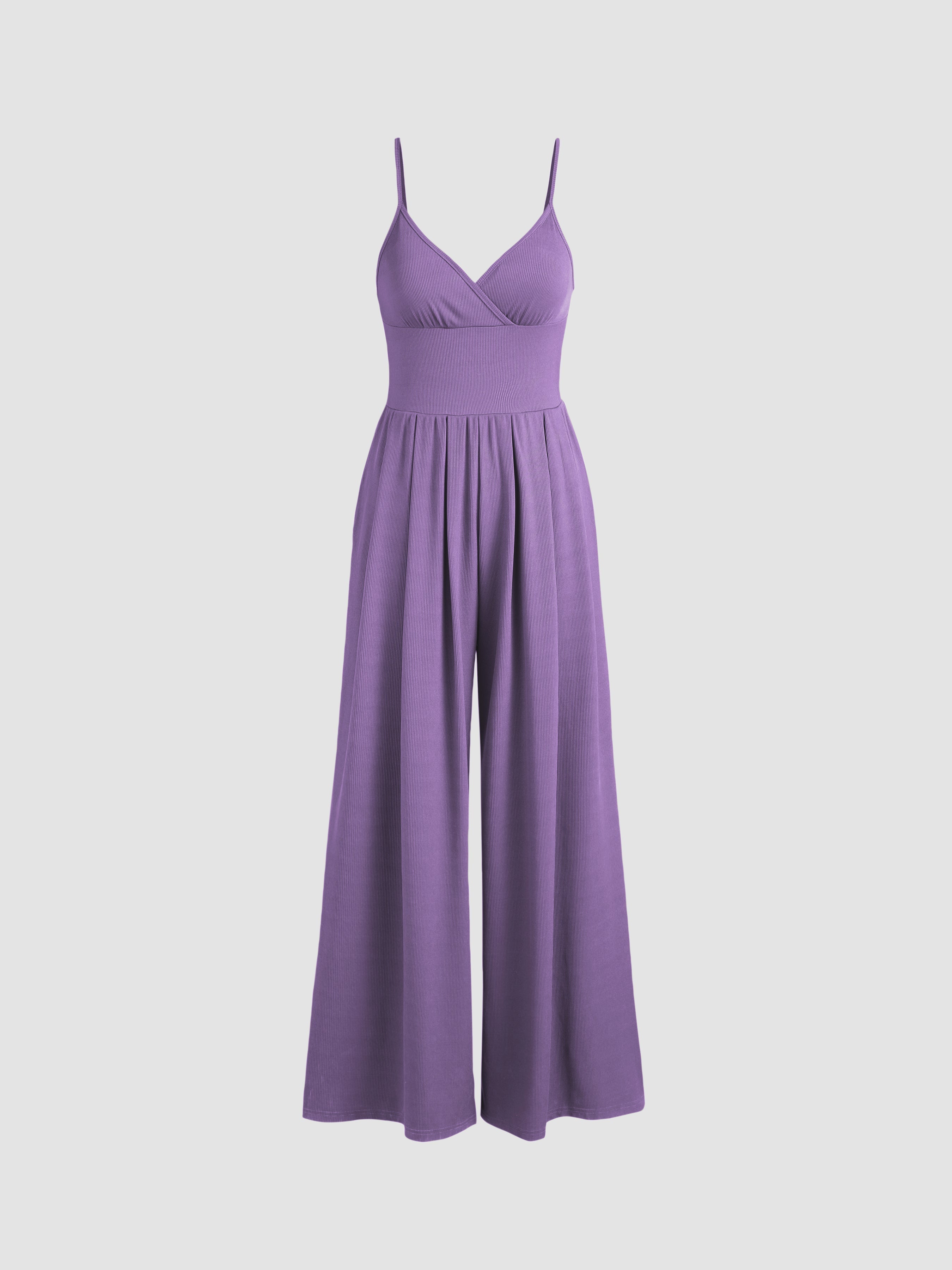 Women's Elegant Sleeveless V-Neck Wide-Leg Jumpsuit – Comfortable Rayon Blend for Casual or Evening Wear 12