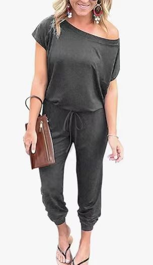 Women's casual loose off-shoulder jumpsuit 2