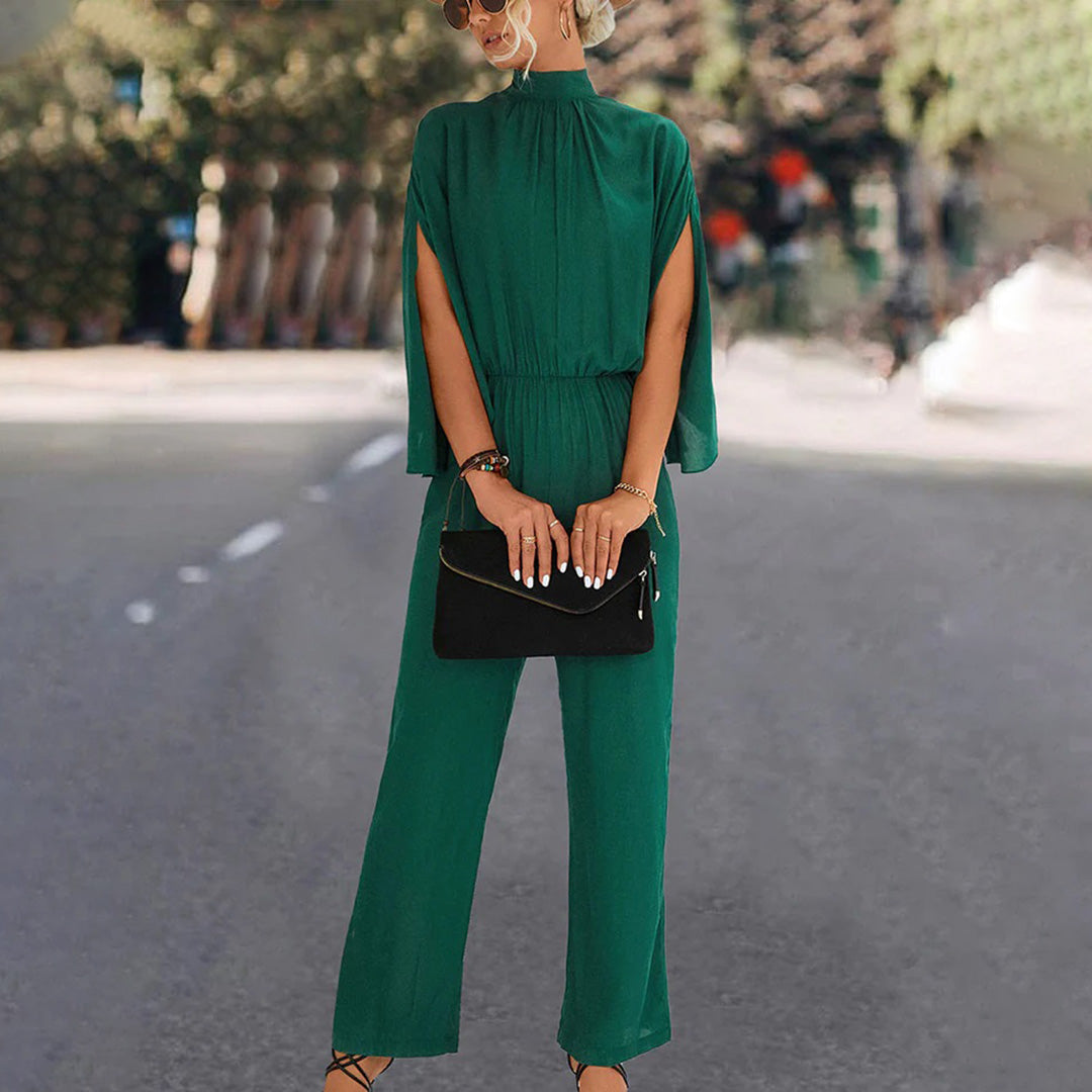 Women's elegant jumpsuit with loose bat sleeves 2