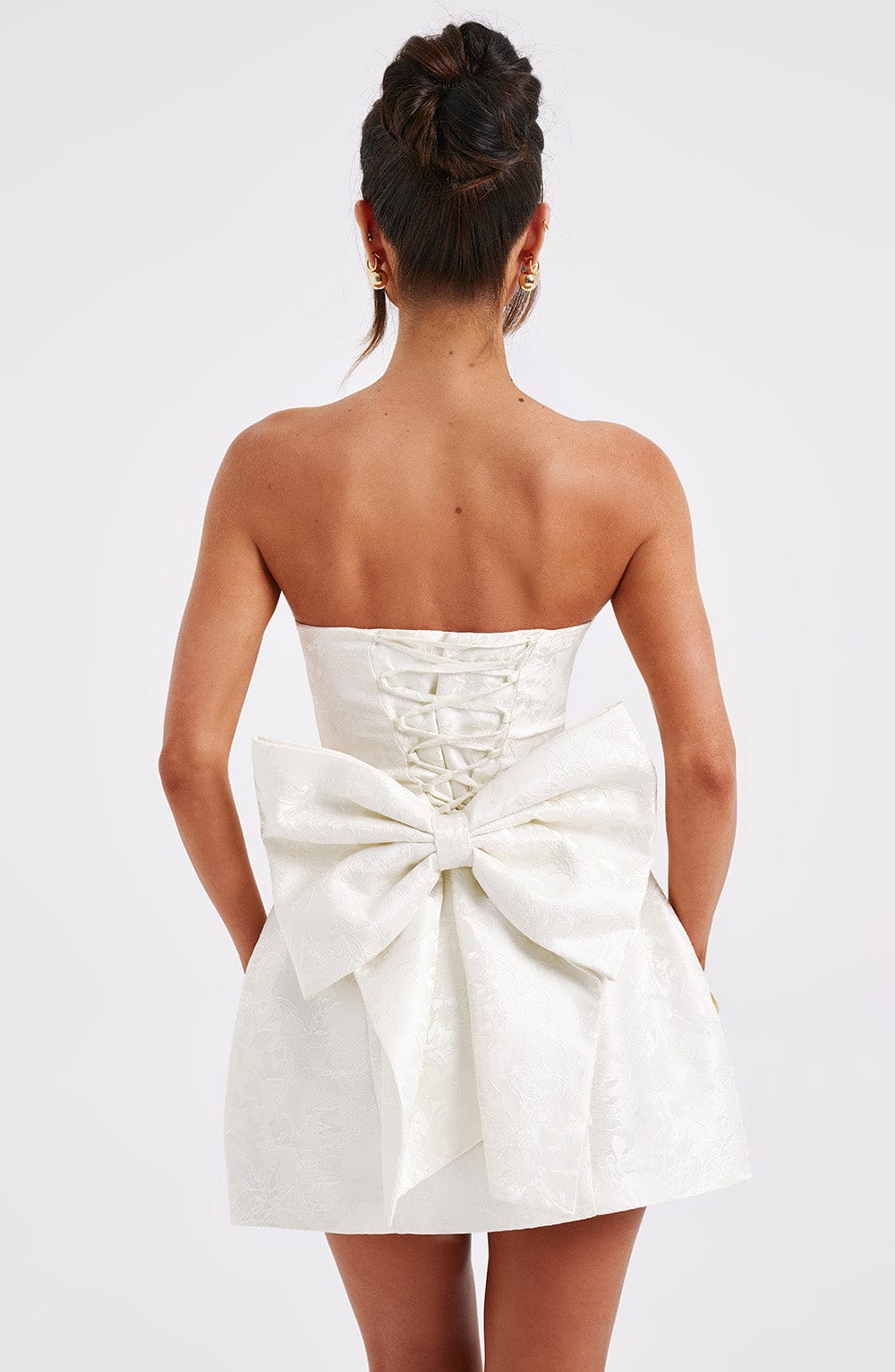 Women's mini dress ivory 2