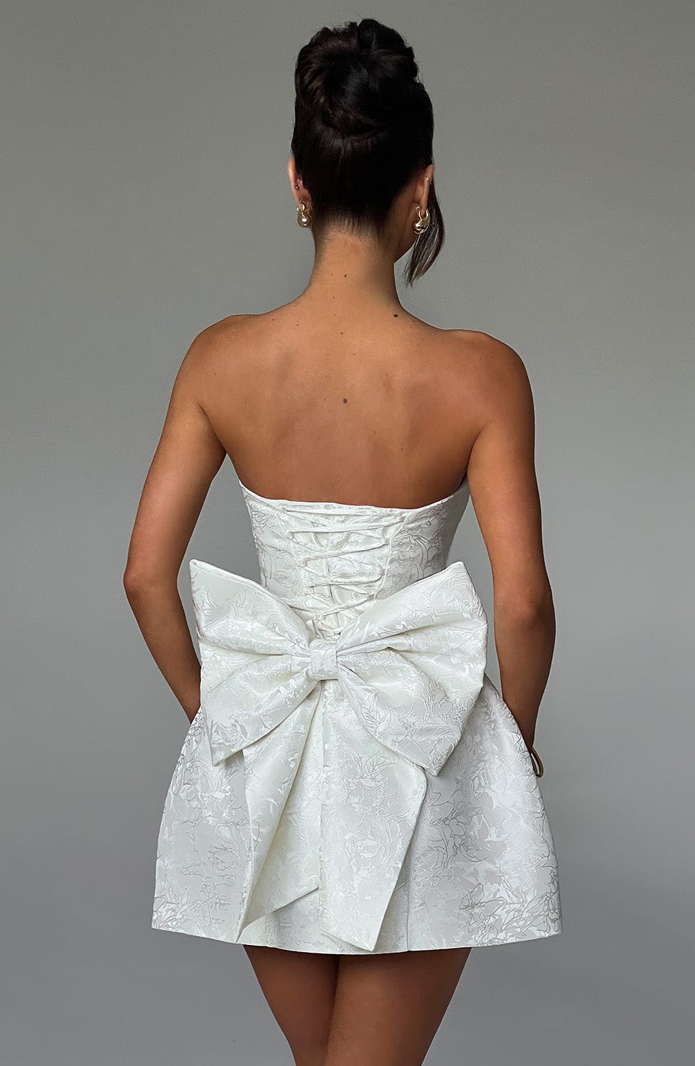 Women's mini dress ivory 3