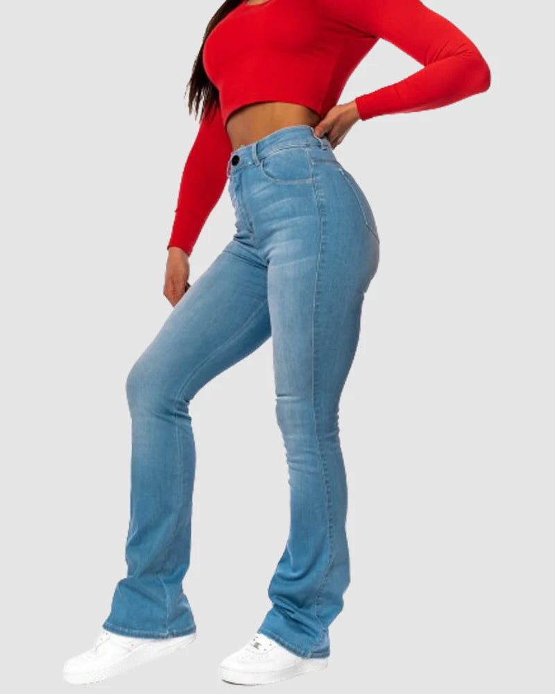 High Waisted Flare Jeans for Women – Comfortable Stretch Bootcut Denim for Everyday Wear-4