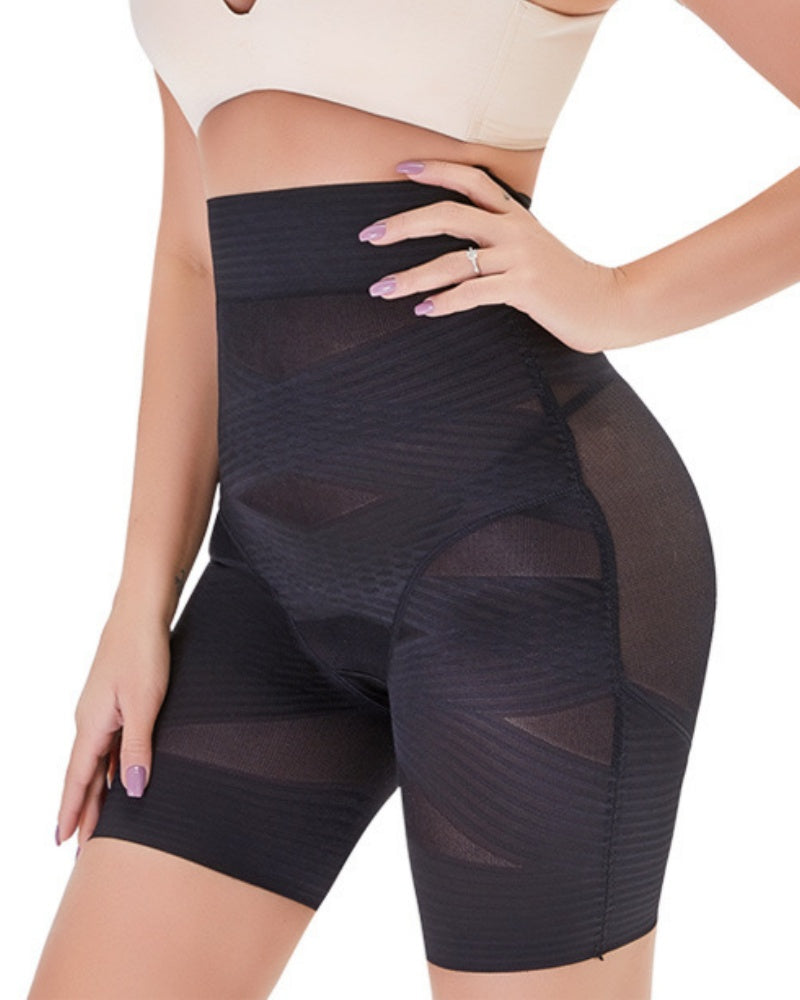 High Waist Tummy Control Shapewear Shorts โ Breathable Elastic Mesh, Hip Lifting Design-5