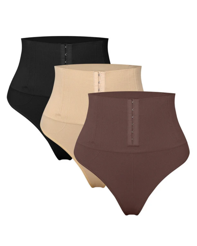 Variant image for High Waist Seamless Tummy Control Thong Shapewear - Soft Stretch Fabric for All-Day Comfort-16