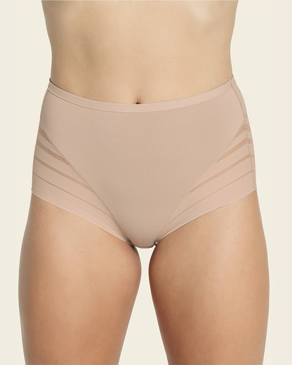 High Waisted Tummy Control Underwear for Women – Lace Stripe Briefs for Comfort and Seamless Style-3