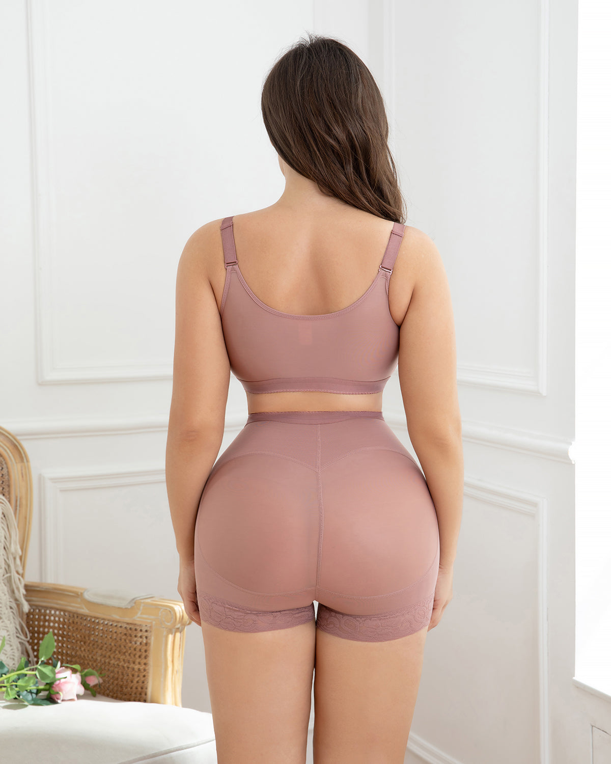 Women's Tummy Control Underwear Black Size M Nylon Spandex-5