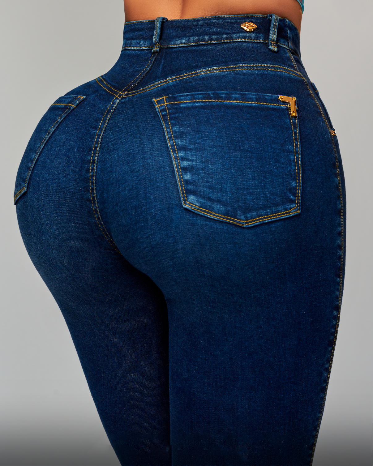 High Rise Stretch Denim Jeans with Butt Lift Design – Ankle Length Skinny Fit for Flattering Silhouette-2