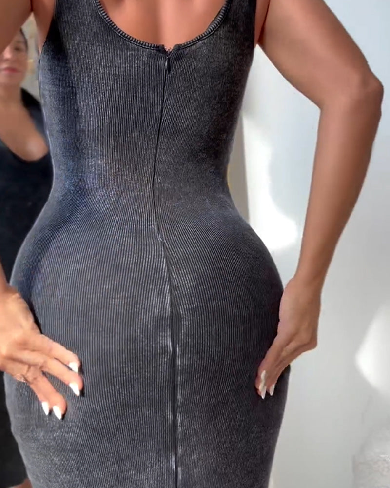 Womens Backless Bodycon Dress – Stretch Fabric, Sleeveless Summer Cocktail Dress for Casual Outings and Special Events-5