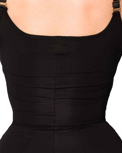 High Waist Ruched One Piece Swimsuit for Women with Tummy Control – Black One Piece Bathing Suit-4