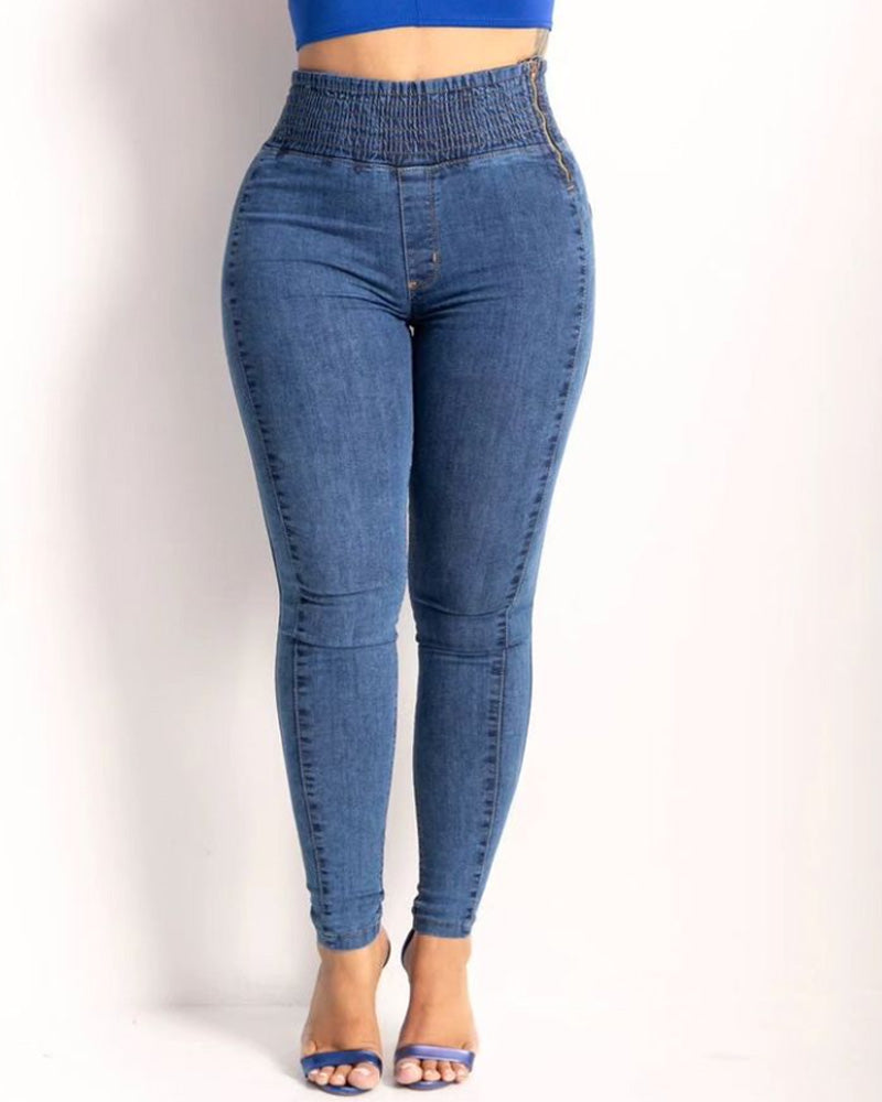 High-Waisted Black Skinny Jeans - Tummy Control & Comfortable Fit-6