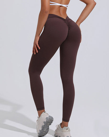 Variant image for High Waist V-Back Scrunch Butt Lift Leggings for Tummy Control – Soft, Squat-Proof Yoga Pants-5