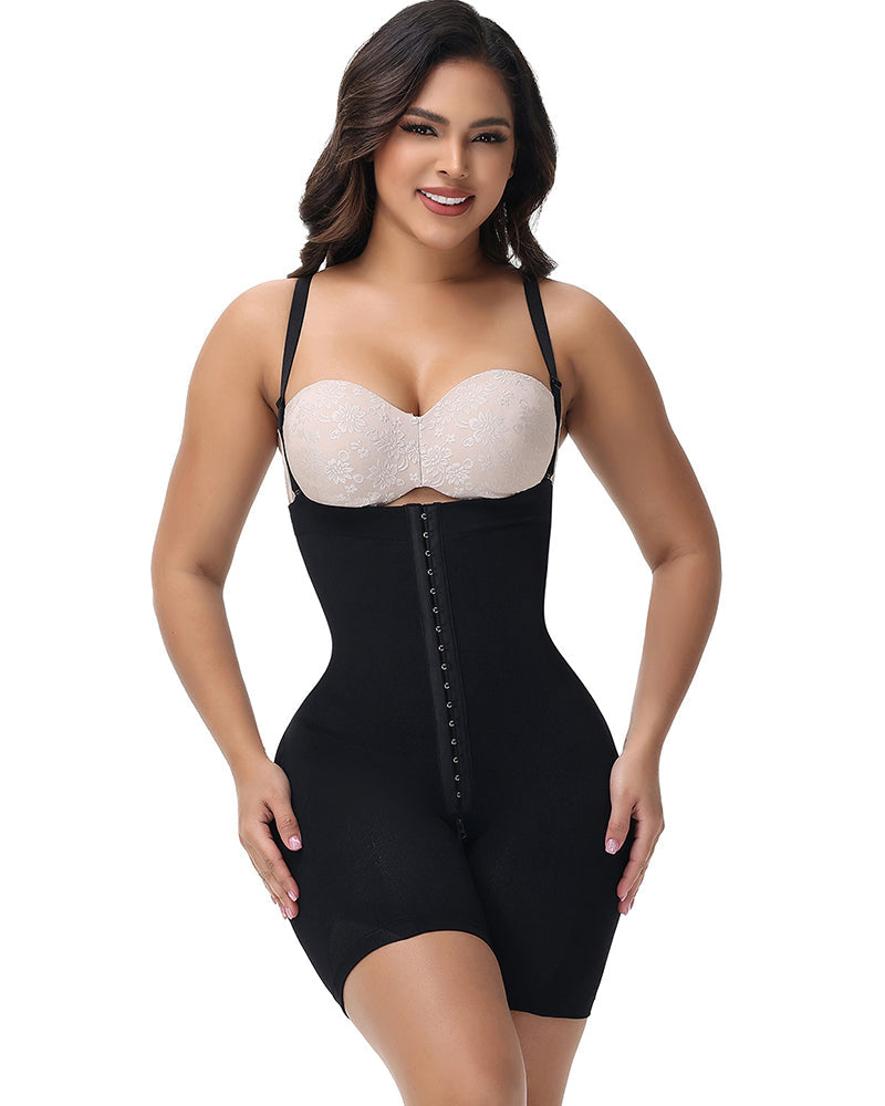 Women's Shapewear Bodysuit with Open-Chest Design and Rose Hollow Details for Enhanced Curves and Hip Lifting-5