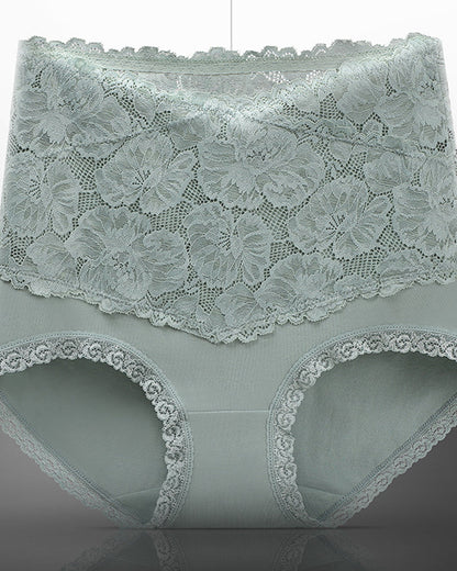 Variant image for High Waist Floral Lace Briefs for Women – Tummy Control Women's Underwear for a Flattering Silhouette-26