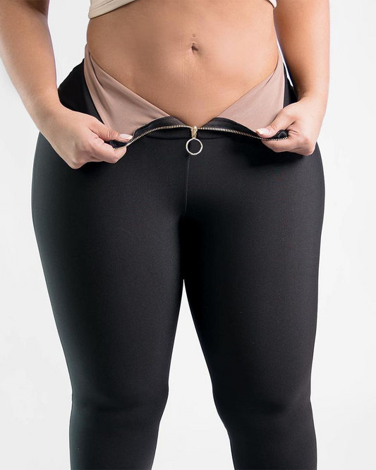 Variant image for High Waist Tummy Control Leggings with Zipper – Butt Lift Design for Active Wear, Breathable Fabric, Perfect for Yoga and Running-1