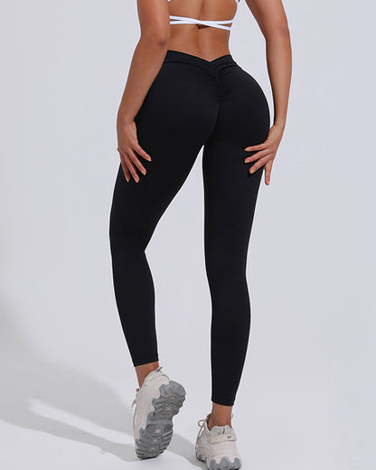 Variant image for High Waist V-Back Scrunch Butt Lift Leggings for Tummy Control – Soft, Squat-Proof Yoga Pants-3