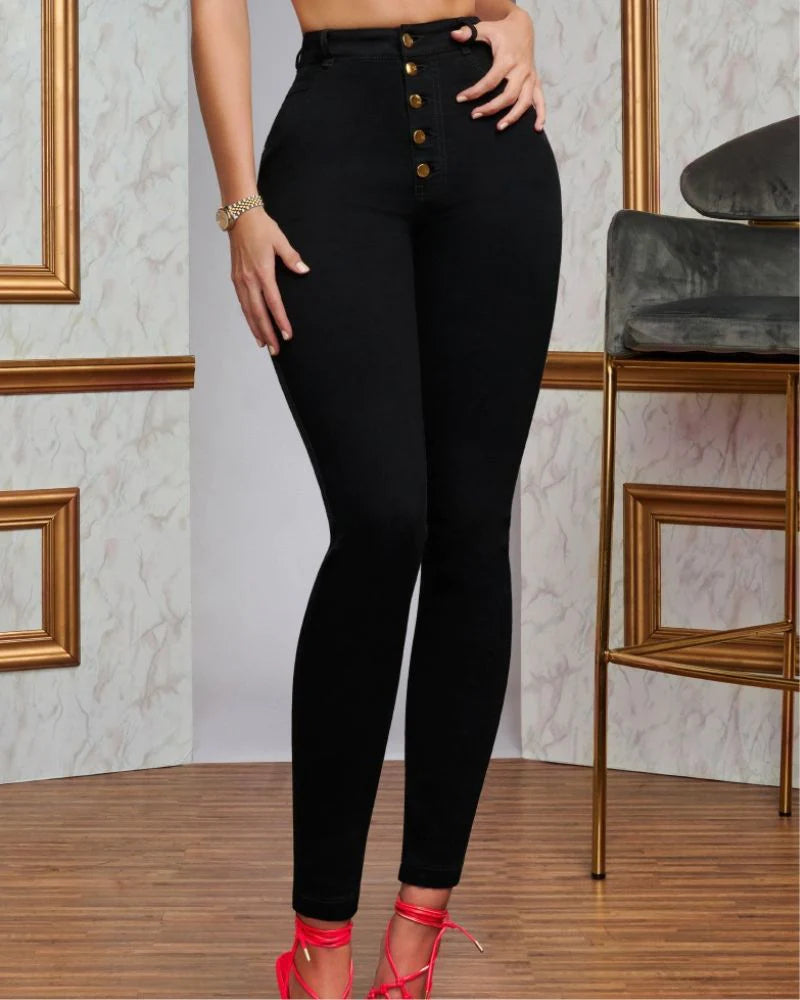 High Rise Stretch Skinny Jeans for Women - Butt Lifting Curvy Fit, Sizes S-3XL-2