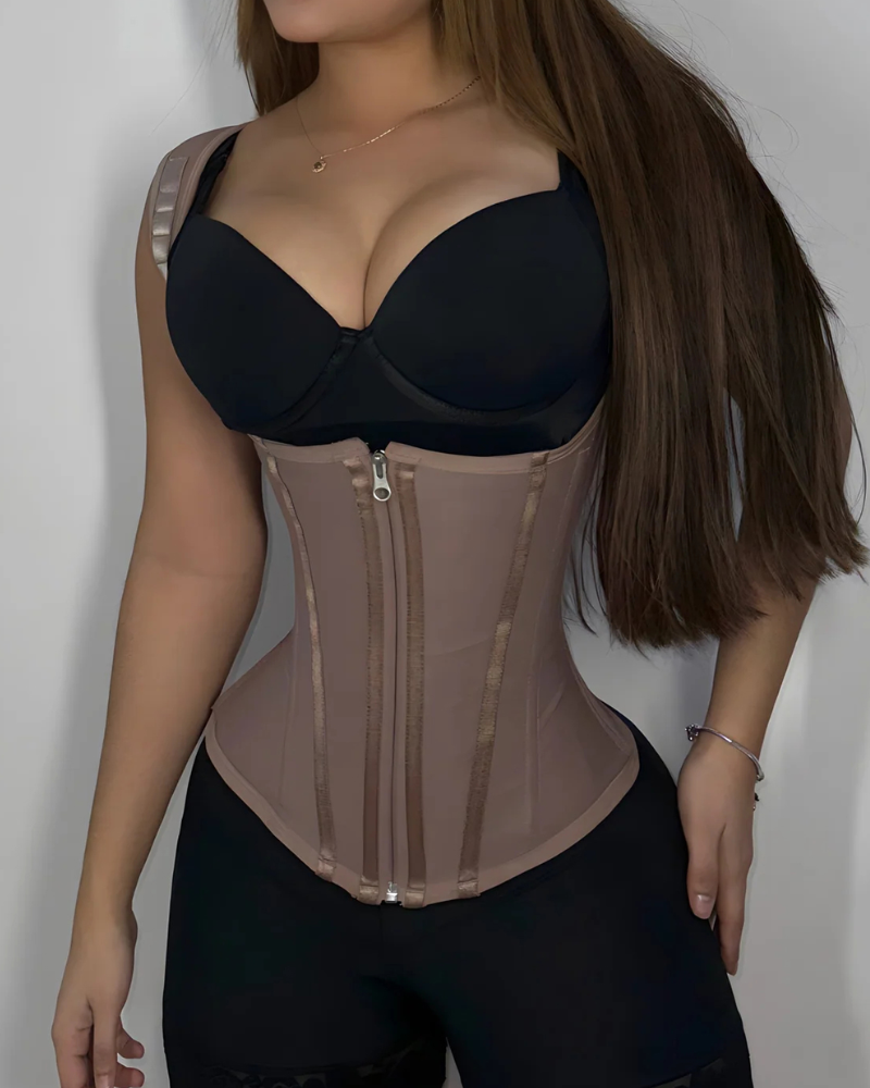 Waist Trainer for Women - Double Layer High Compression, Adjustable Zipper & Hooks - Shapshe®-2