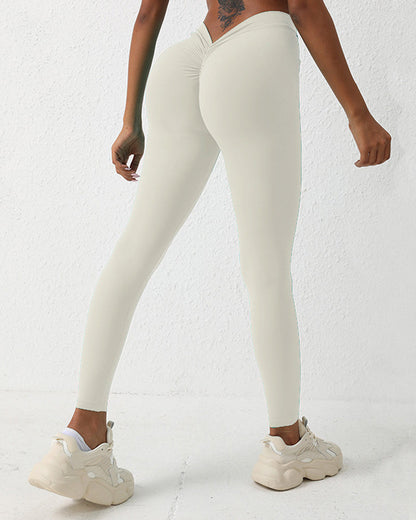 Variant image for High Waist V-Back Scrunch Butt Lift Leggings for Tummy Control – Soft, Squat-Proof Yoga Pants-25