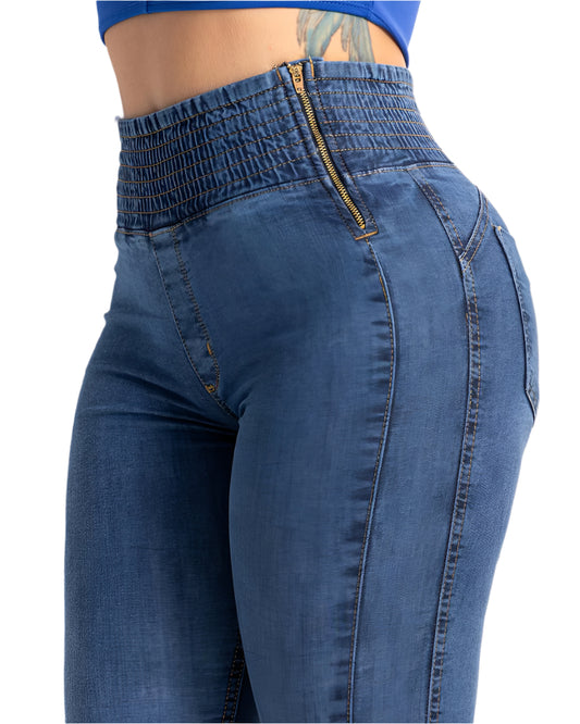 High-Waisted Black Skinny Jeans - Tummy Control & Comfortable Fit-1