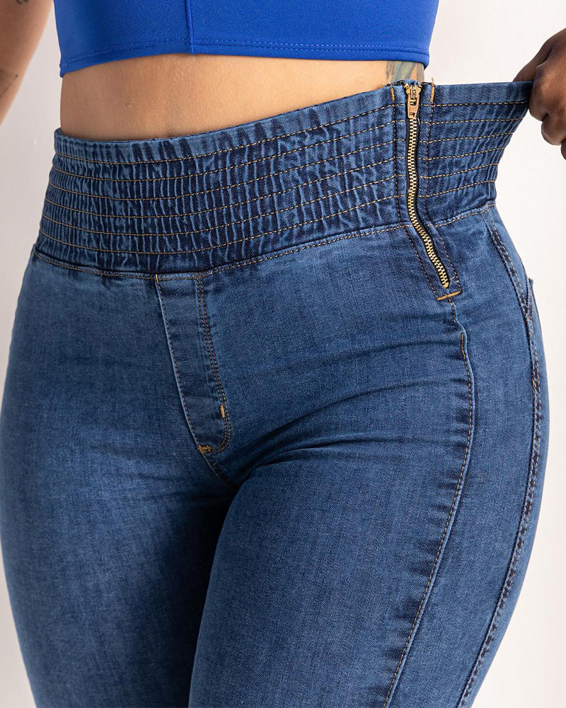 High-Waisted Black Skinny Jeans - Tummy Control & Comfortable Fit-4