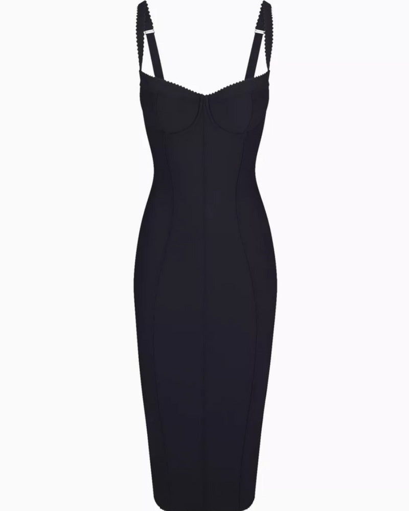 Variant image for Stylish Women's Bodycon Midi Dress with Underwire Cups and Leopard Print Design-7