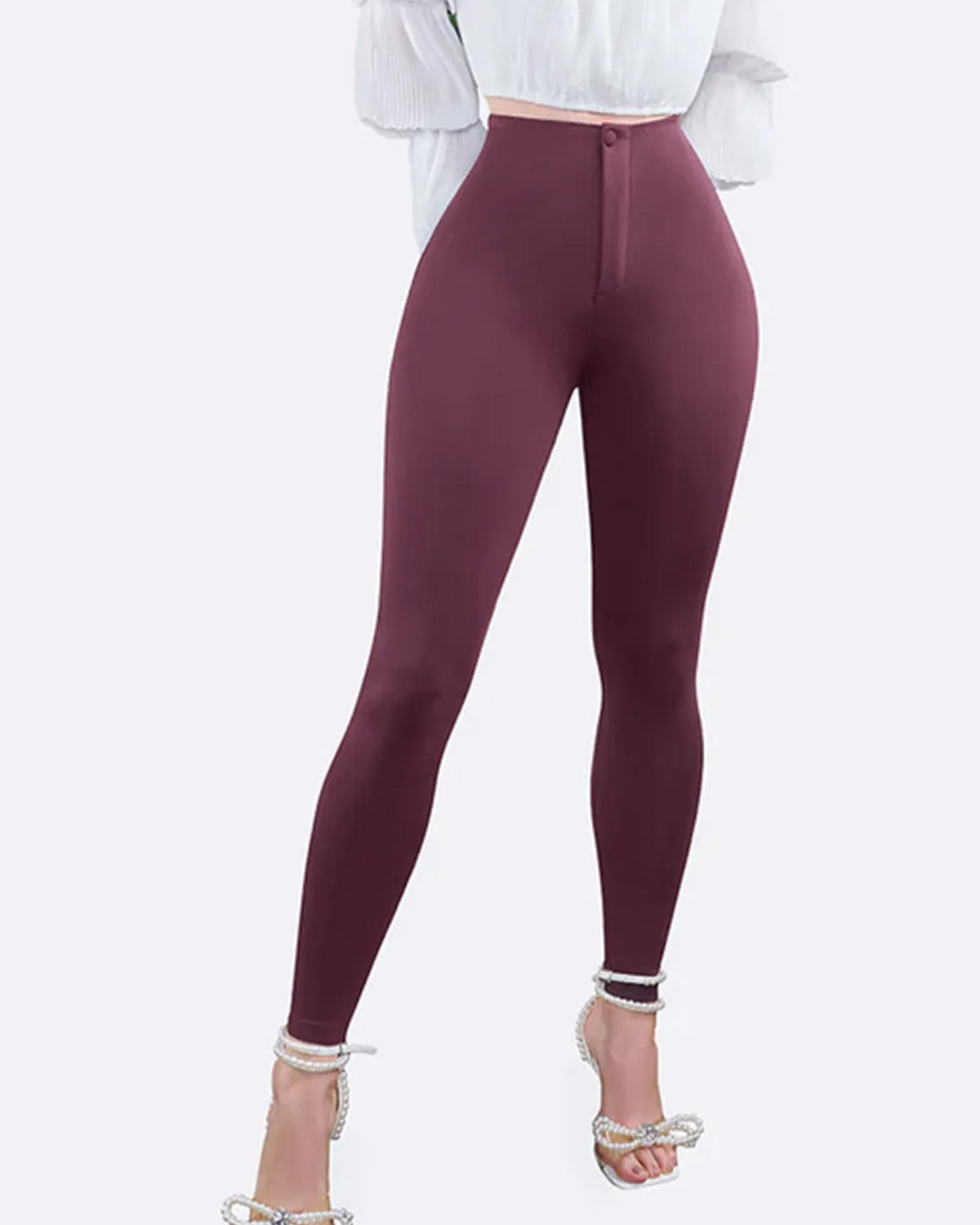 Variant image for High Waist Tummy Control Leggings for Butt Lifting – Breathable Stretch Fabric, Non-Slip Fit, Full Length-57
